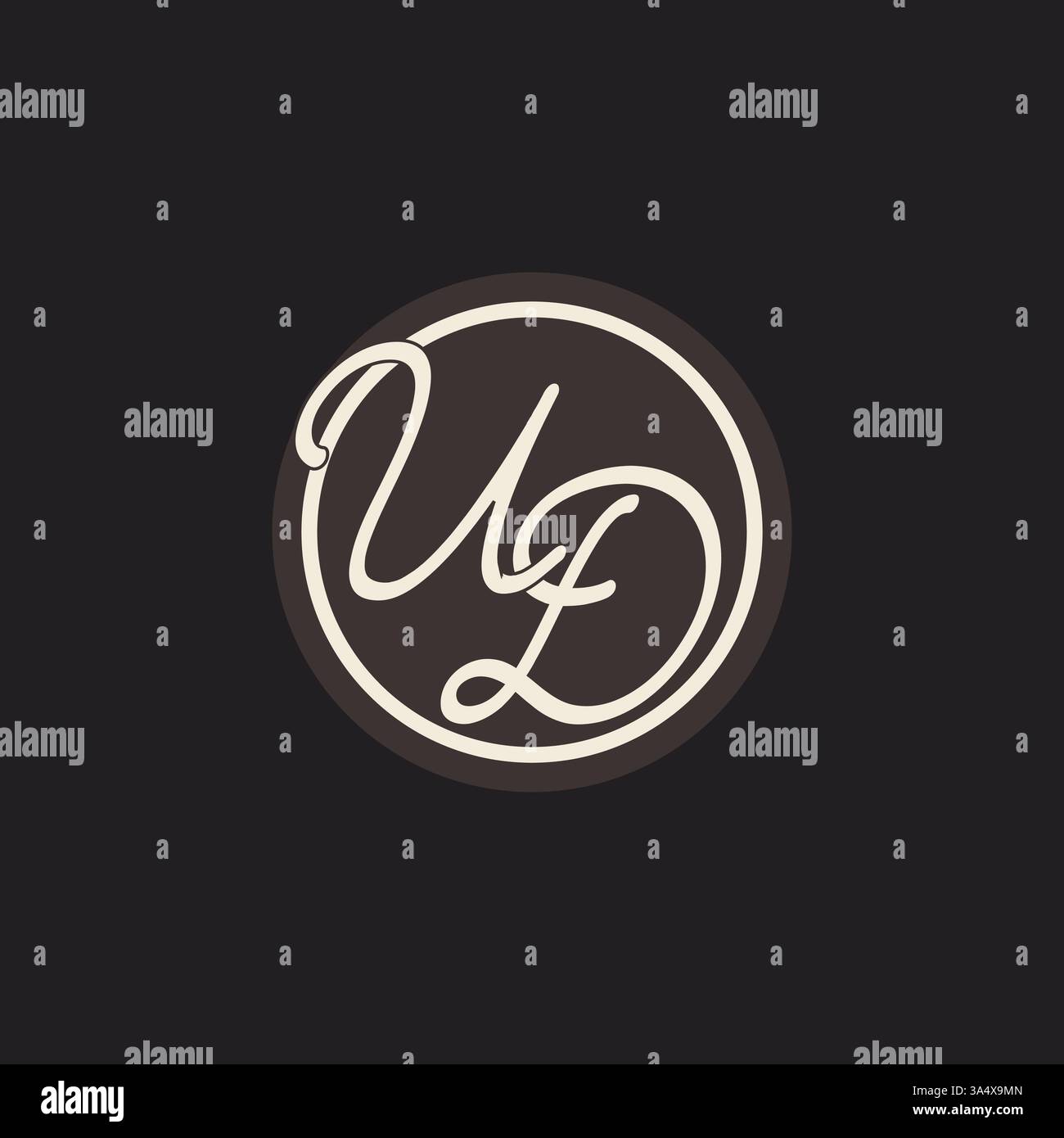 Initial letter UD monogram logo with simple and creative cirle line design ideas vector graphic Stock Vector