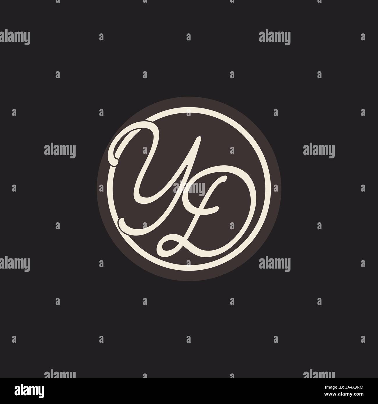 Initial letter YD monogram logo with simple and creative cirle line design ideas vector graphic Stock Vector