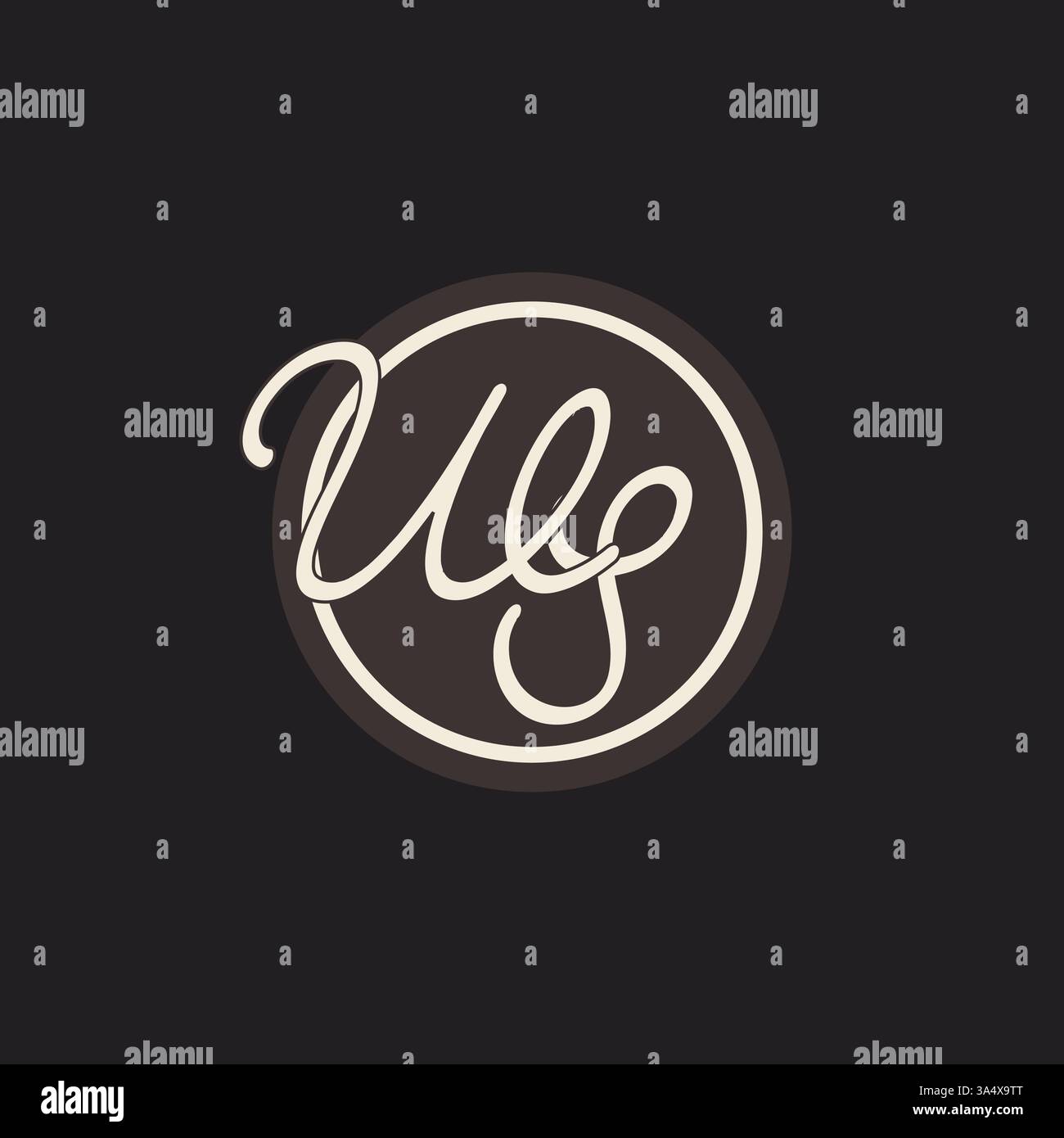 Initial letter WS monogram logo with simple and creative cirle line design ideas vector graphic Stock Vector