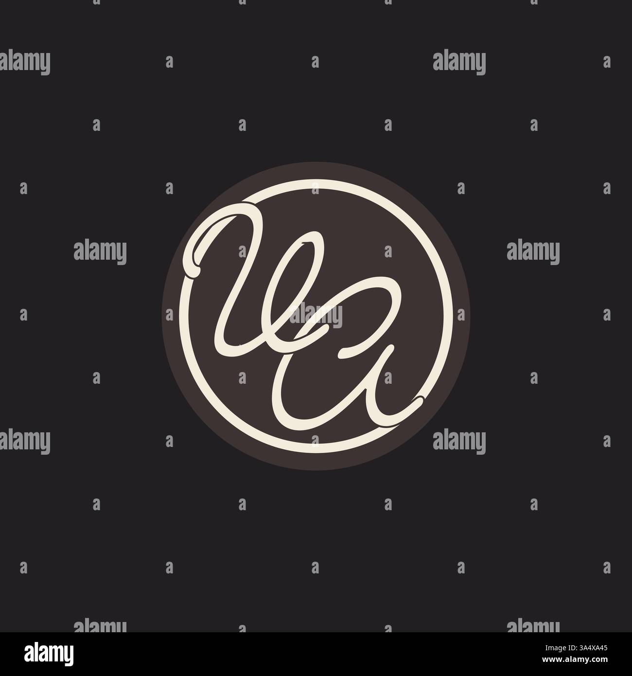 Initial letter VA monogram logo with simple and creative cirle line design ideas vector graphic Stock Vector