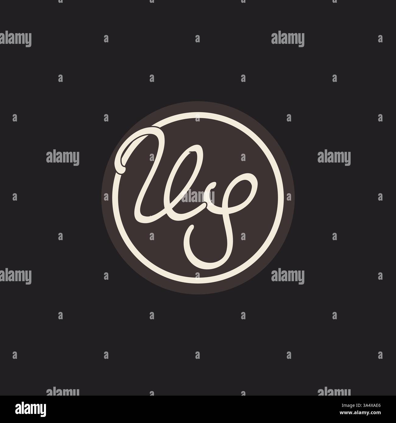 Initial letter VS monogram logo with simple and creative cirle line design ideas vector graphic Stock Vector