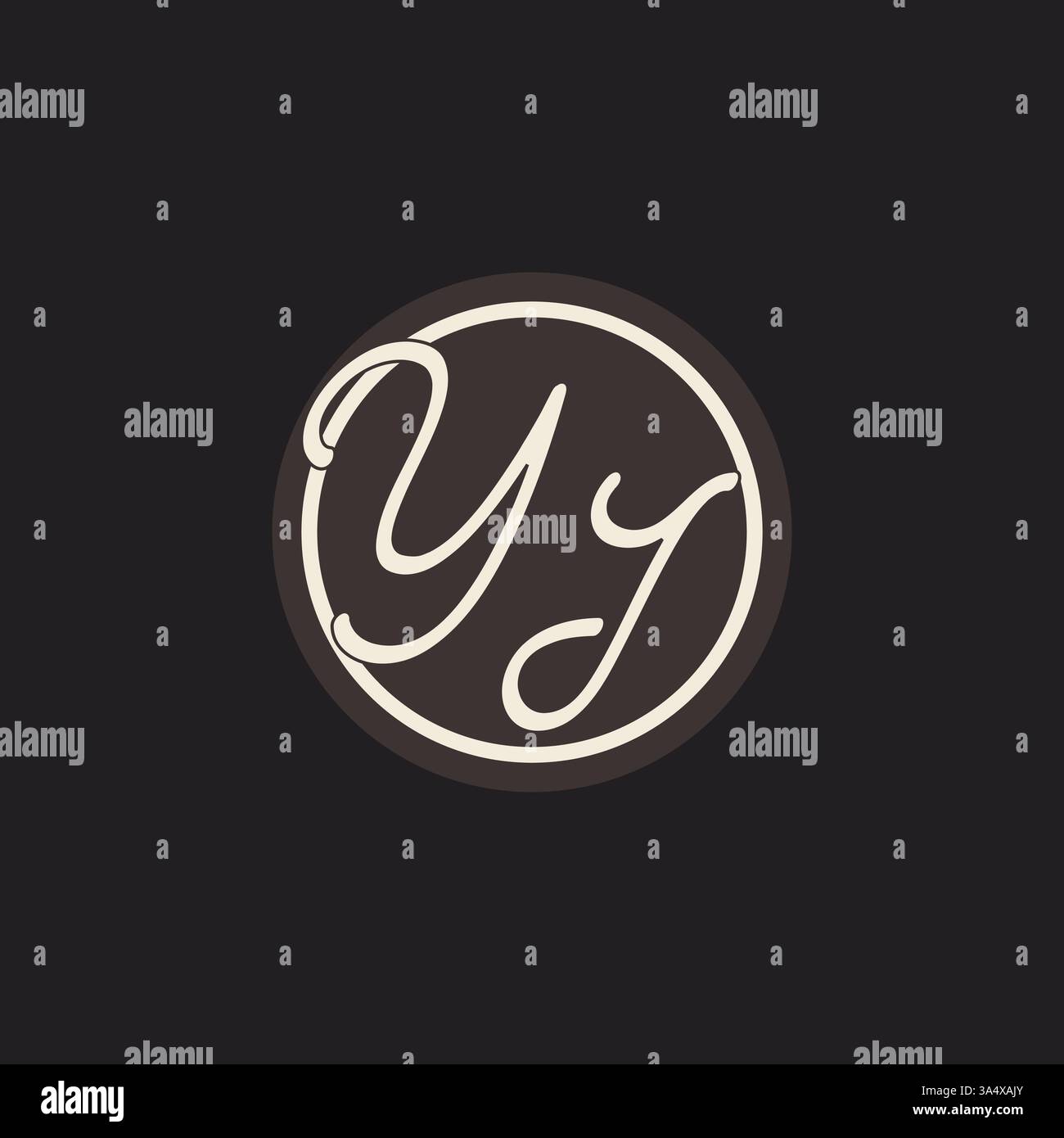 Initial letter YI monogram logo with simple and creative cirle line design ideas vector graphic Stock Vector