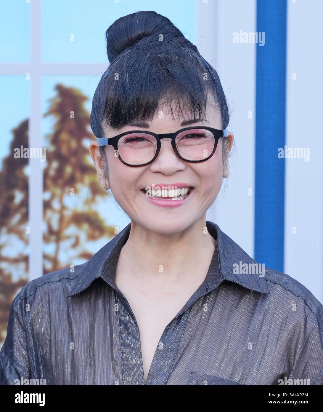 Keiko Agena arrives at Netflix's THE RESIDENCE World Premiere held at