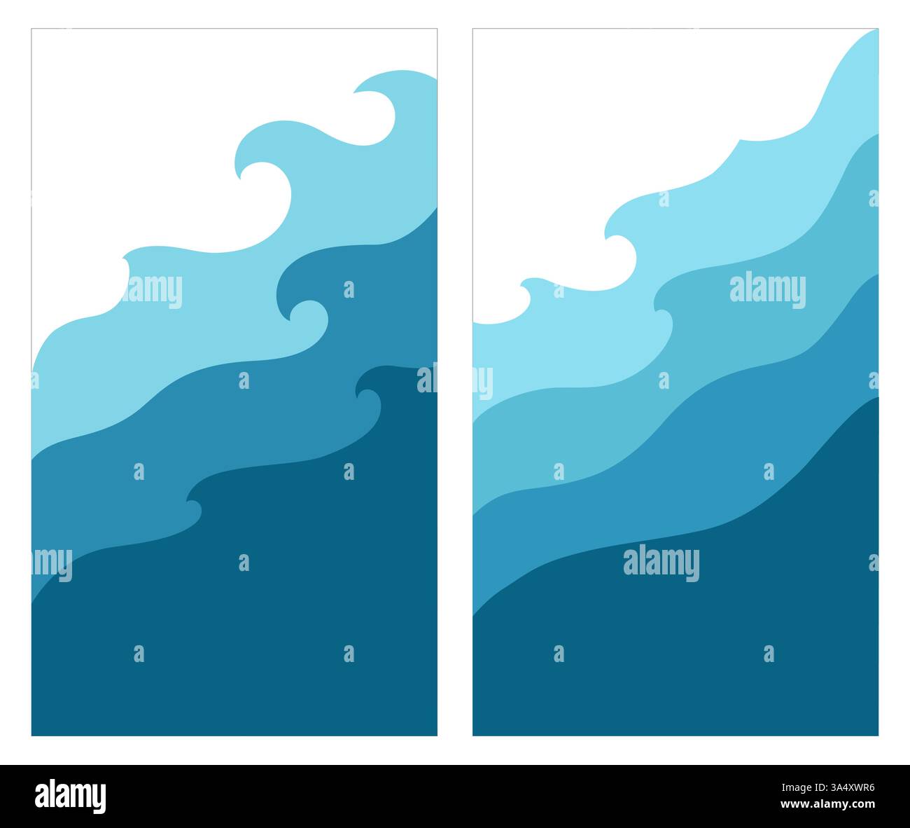 Abstract blue waves illustration on white background Stock Vector Image ...