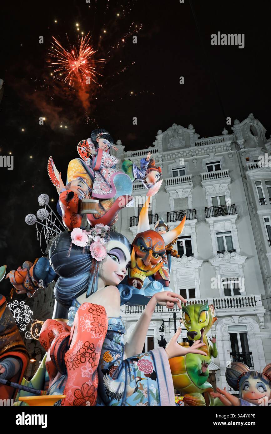 Valencia, Spain. 20 March 2025. The Cremà is the most exciting night of ...