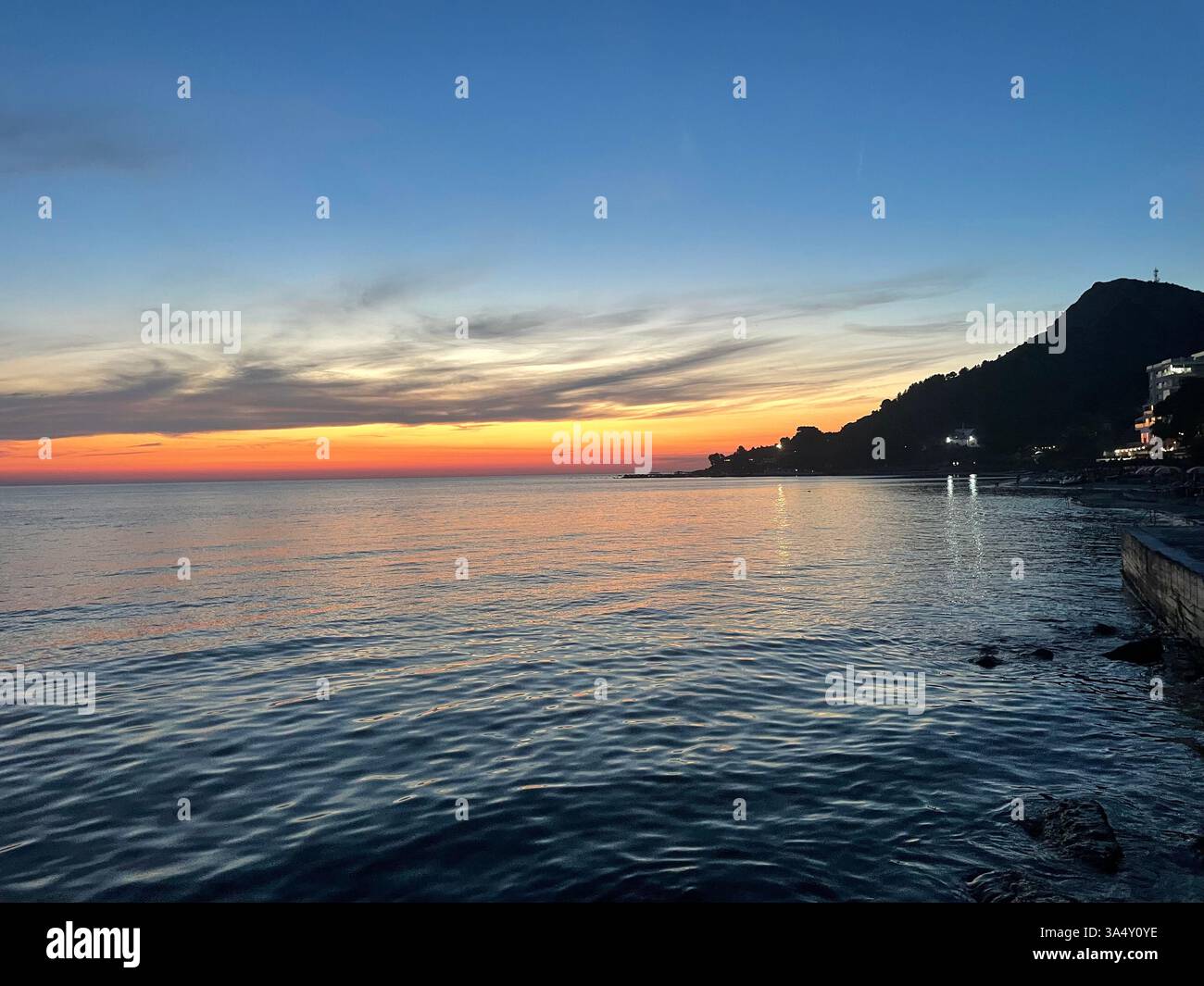 Durrës, Albania is a coastal city on the Adriatic Sea, known for its rich history, sandy beaches, and vibrant atmosphere. - Smartphone Captured Stock Image