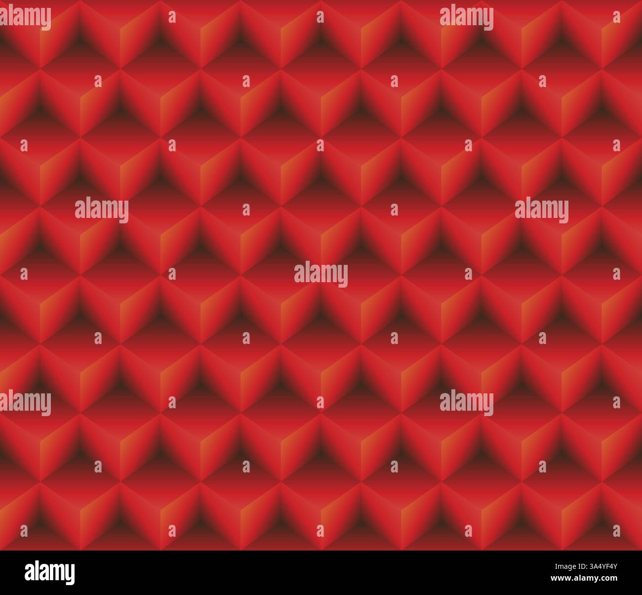 Red geometrical cubes seamless abstract pattern Stock Vector