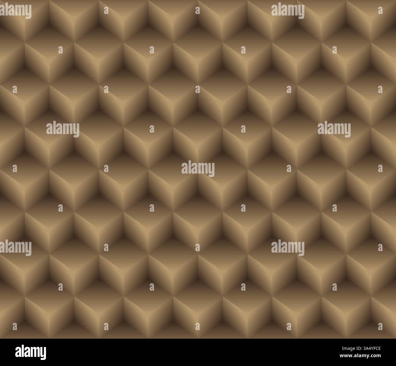 Brown geometrical cubes seamless abstract pattern Stock Vector