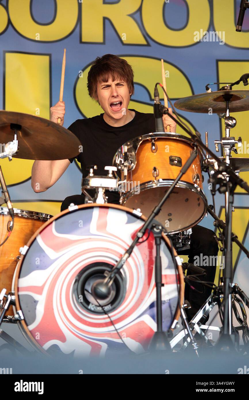 The Sherlocks at the Mosborough Music Festival in Sheffield - 06 June 2015 Stock Photo