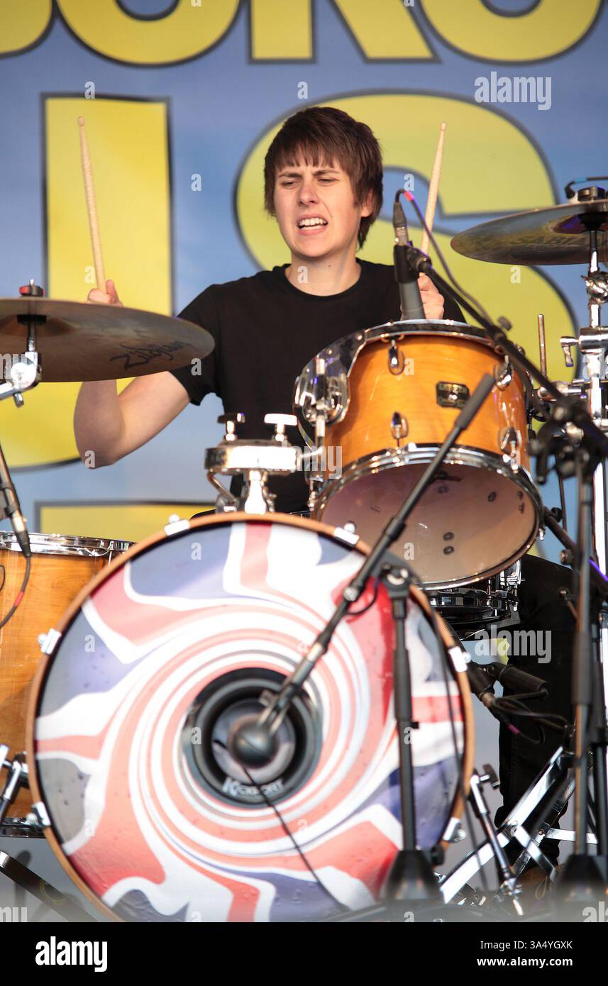 The Sherlocks at the Mosborough Music Festival in Sheffield - 06 June 2015 Stock Photo