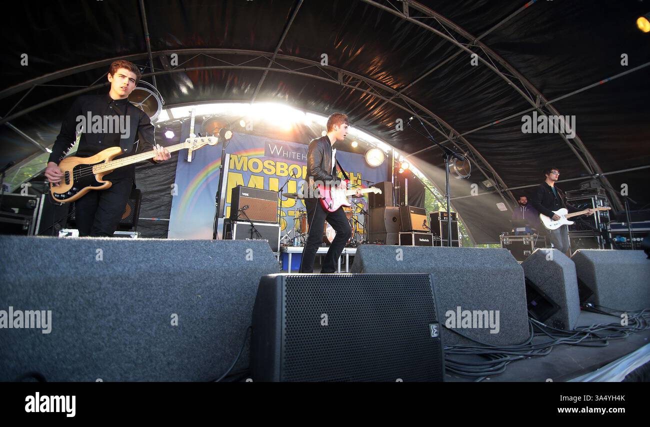 The Sherlocks at the Mosborough Music Festival in Sheffield - 06 June 2015 Stock Photo