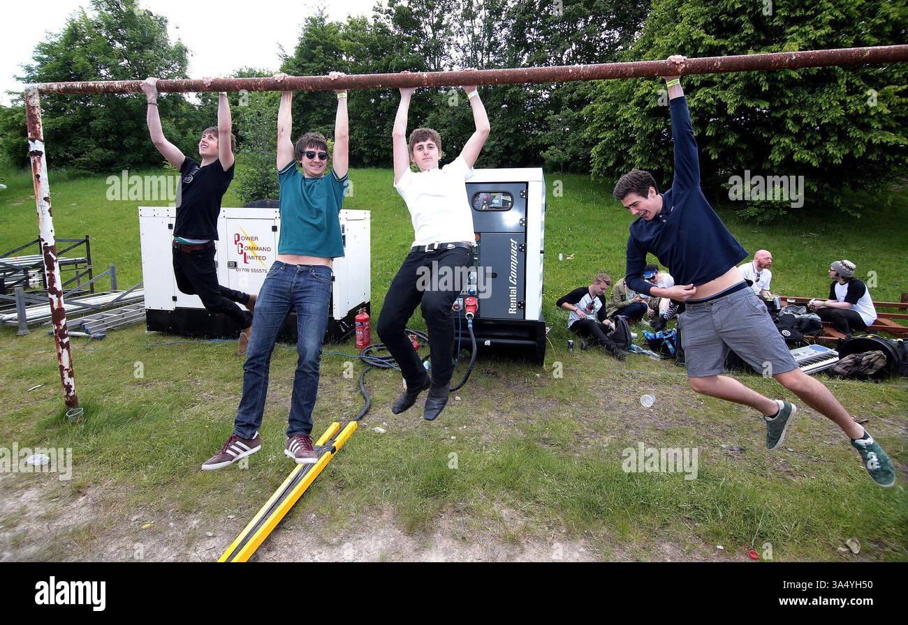 The Sherlocks at the Mosborough Music Festival in Sheffield - 06 June 2015 Stock Photo