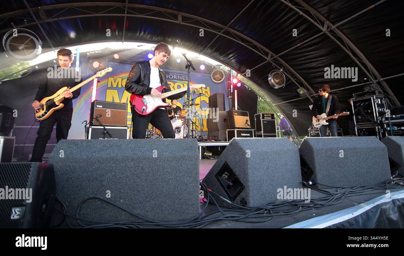 The Sherlocks at the Mosborough Music Festival in Sheffield - 06 June 2015 Stock Photo