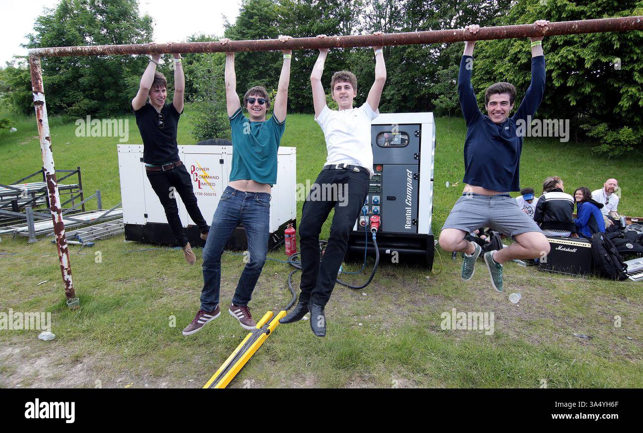 The Sherlocks at the Mosborough Music Festival in Sheffield - 06 June 2015 Stock Photo