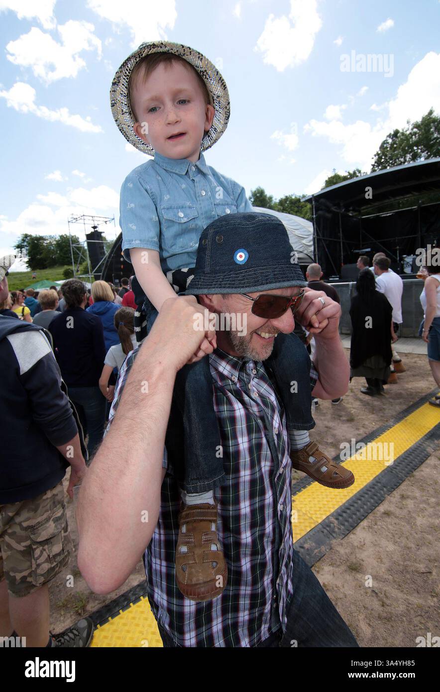 Fans at the Mosborough Music Festival in Sheffield - 06 June 2015 Stock Photo