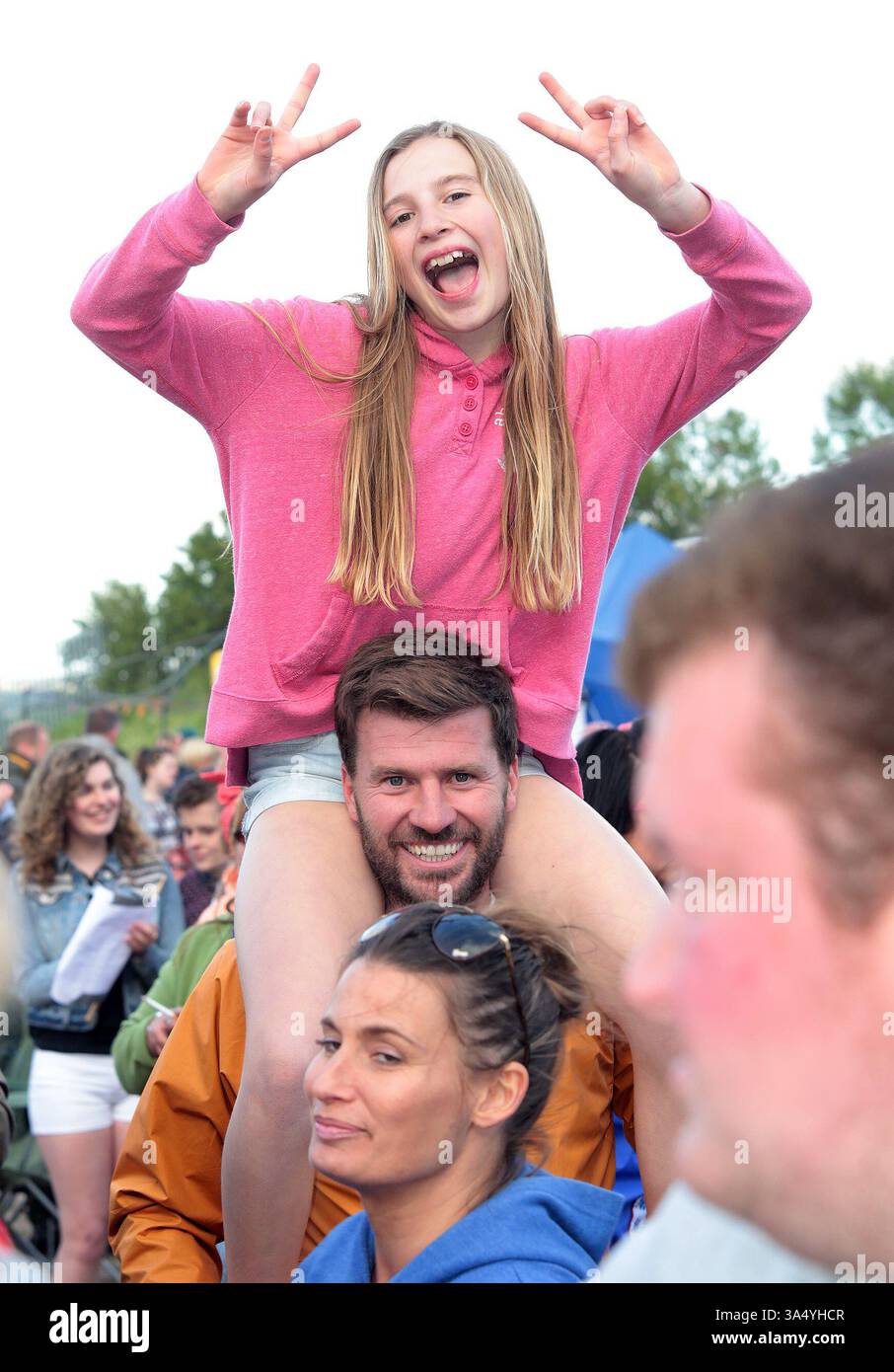 Fans at the Mosborough Music Festival in Sheffield - 06 June 2015 Stock Photo