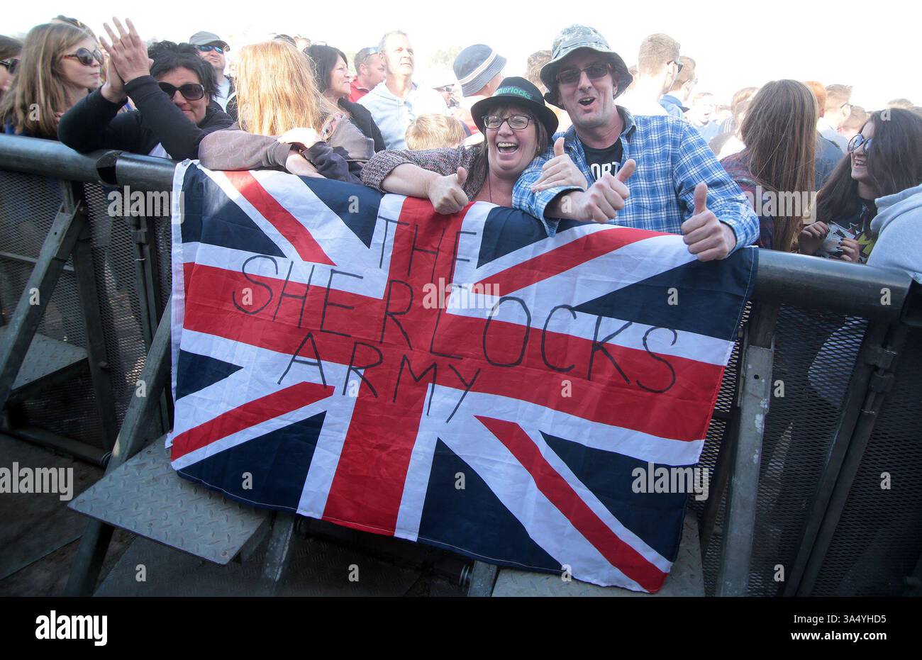 Fans at the Mosborough Music Festival in Sheffield - 06 June 2015 Stock Photo
