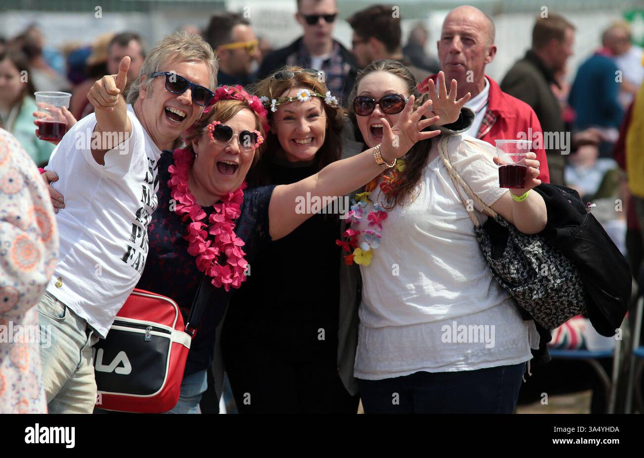 Fans at the Mosborough Music Festival in Sheffield - 06 June 2015 Stock Photo