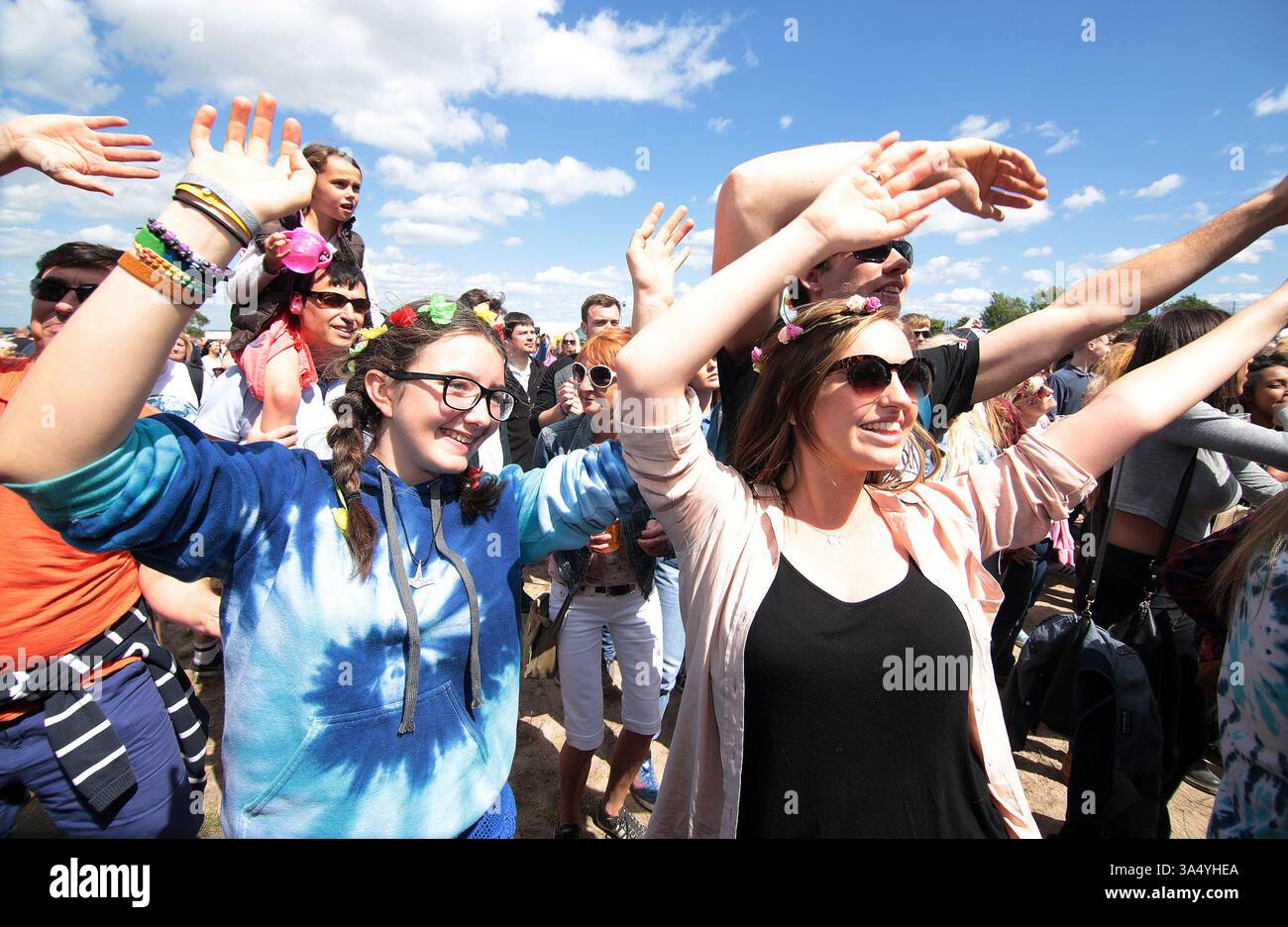 Fans at the Mosborough Music Festival in Sheffield - 06 June 2015 Stock Photo