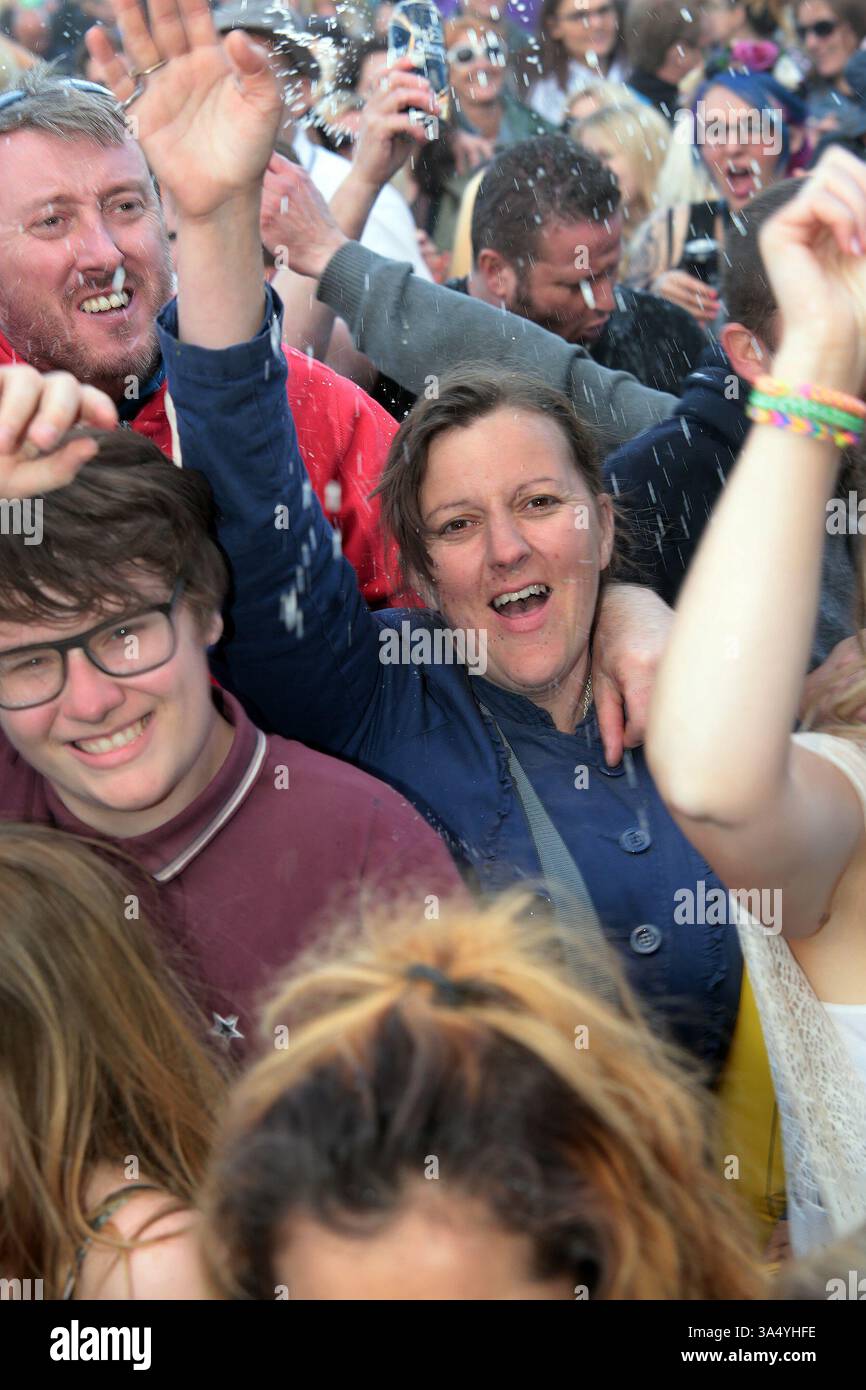 Fans at the Mosborough Music Festival in Sheffield - 06 June 2015 Stock Photo