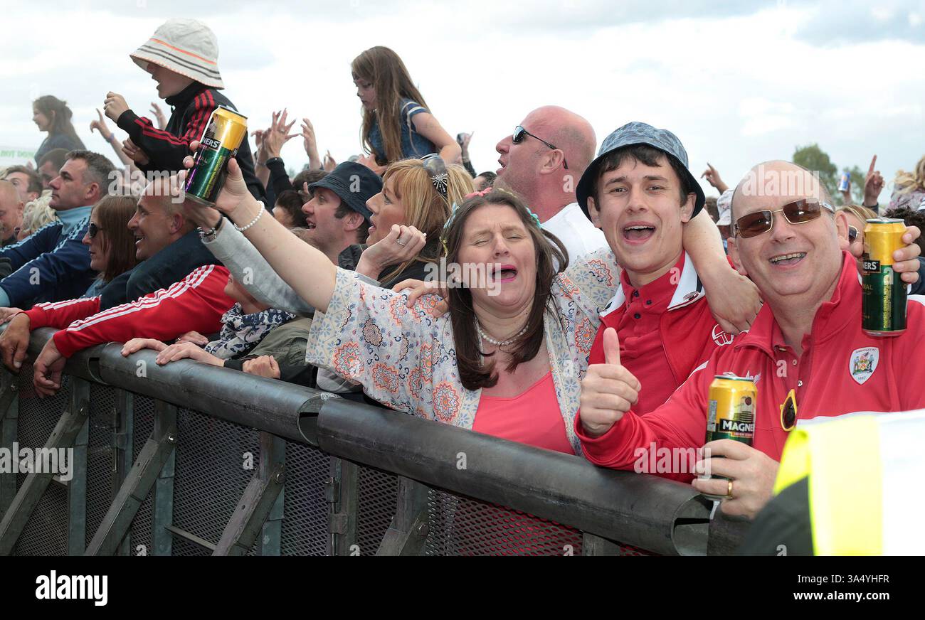 Fans at the Mosborough Music Festival in Sheffield - 06 June 2015 Stock Photo