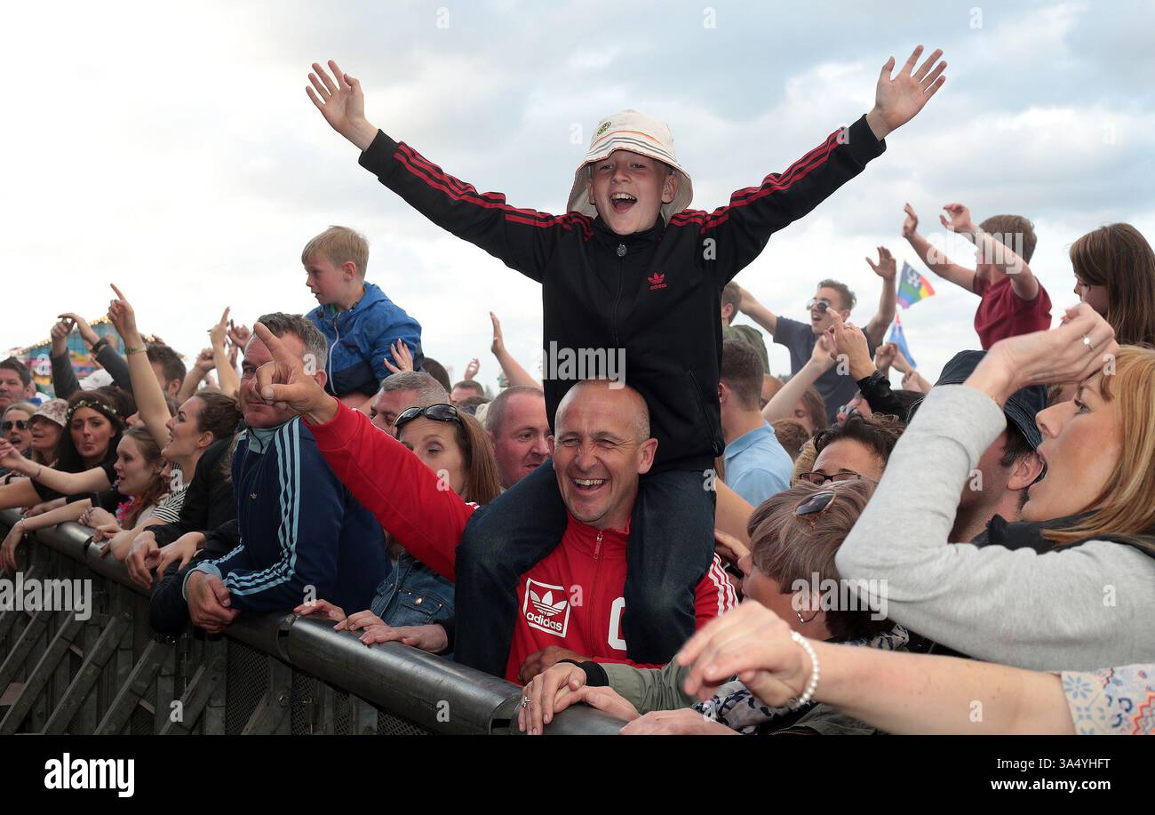 Fans at the Mosborough Music Festival in Sheffield - 06 June 2015 Stock Photo
