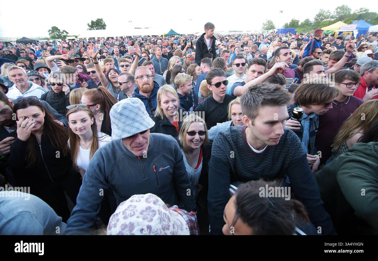 Fans at the Mosborough Music Festival in Sheffield - 06 June 2015 Stock Photo