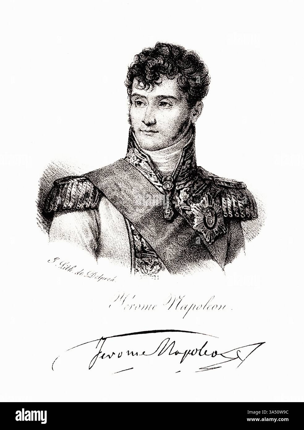 Portrait of Jerome Bonaparte (1784-1860) Brother of Napoleon Stock ...