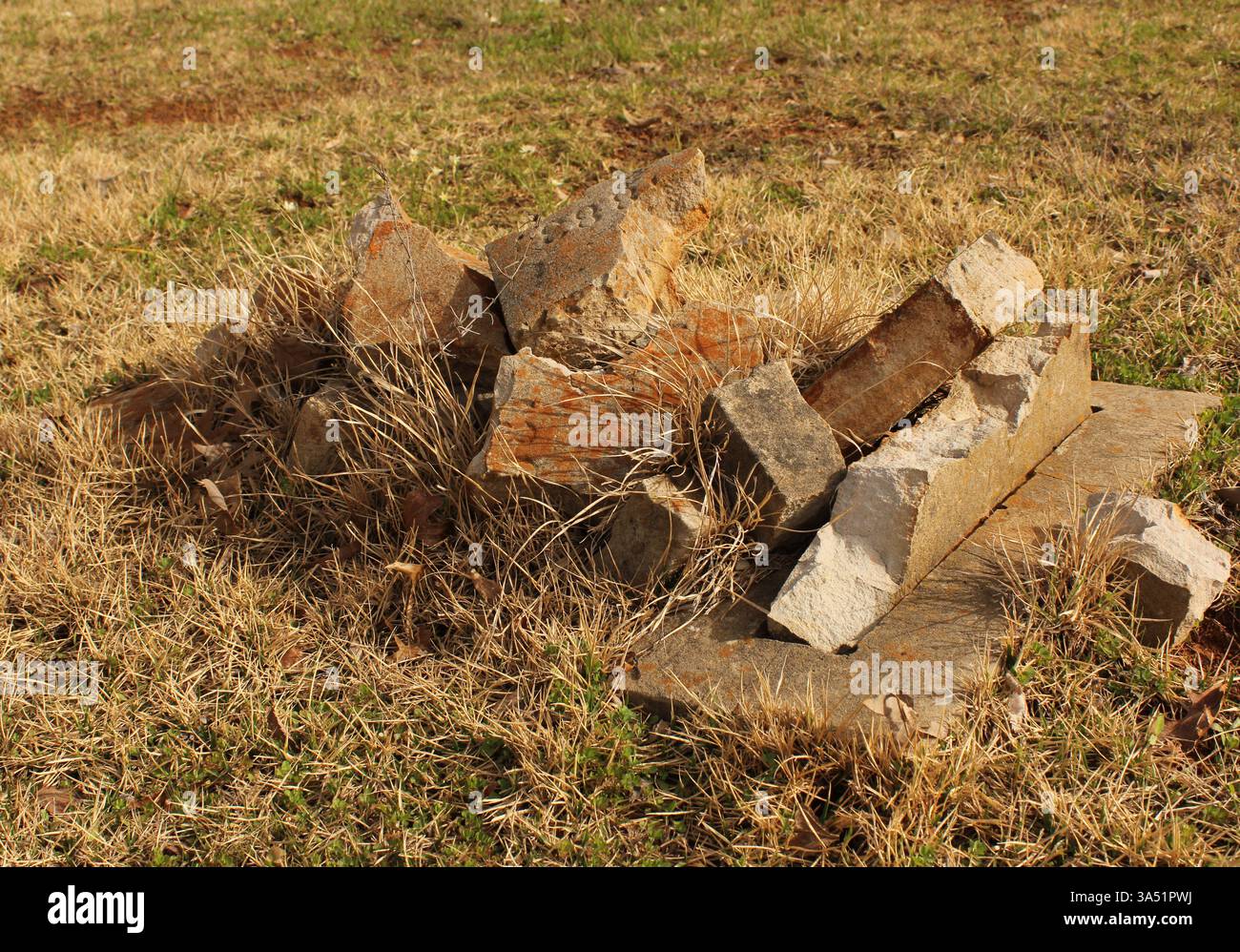 Broken Headstone at Historic Cemetery in Rural East TX Stock Photo - Alamy