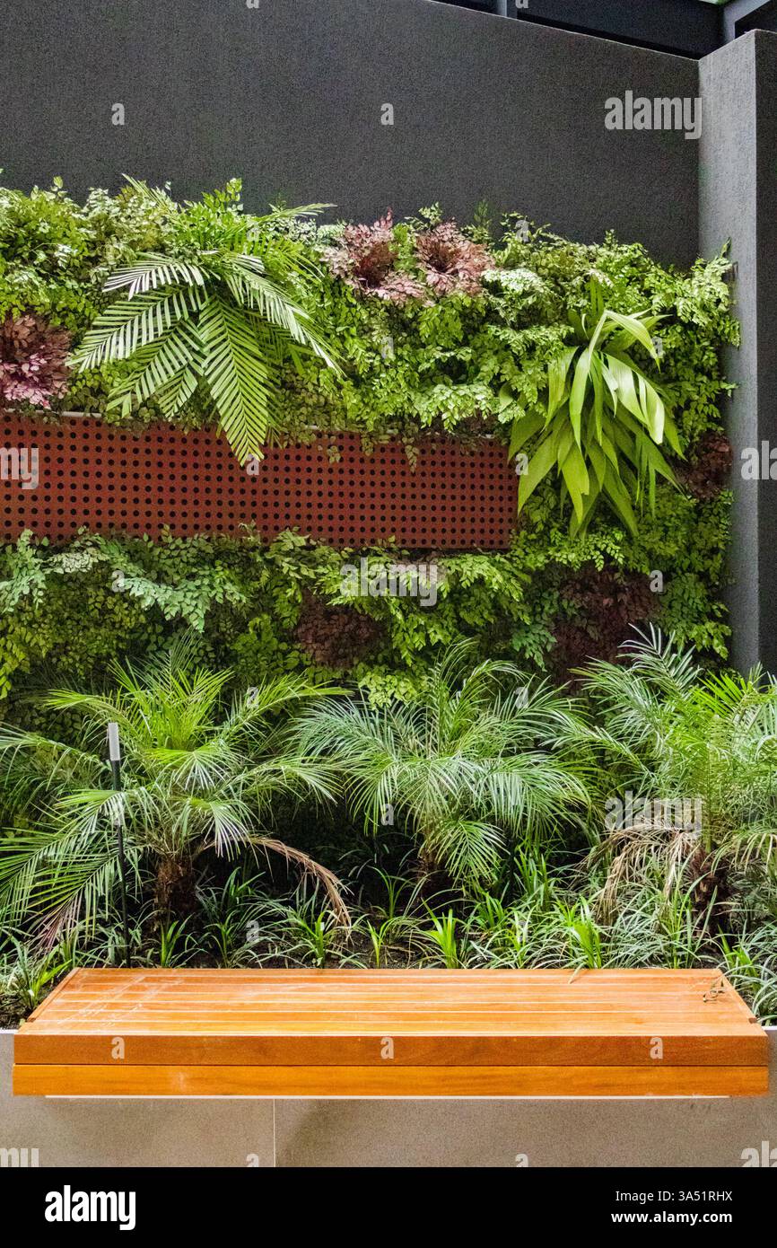 Painel decorativo, Jardim Vertical para prédios, edifícios e residências Stock Photo