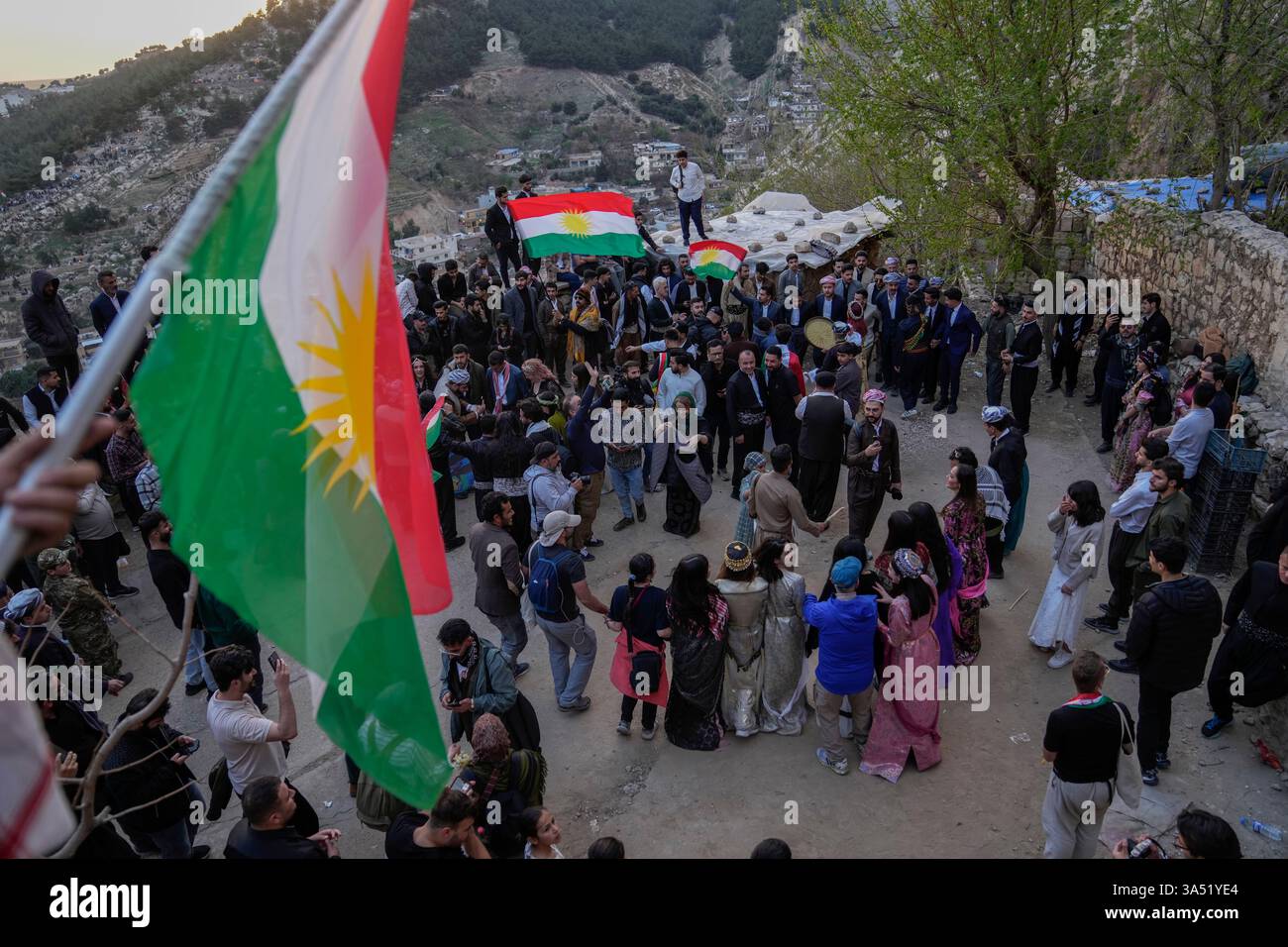 Iraqi Kurds celebrate Nowruz (Noruz), the Persian New Year, in the town ...