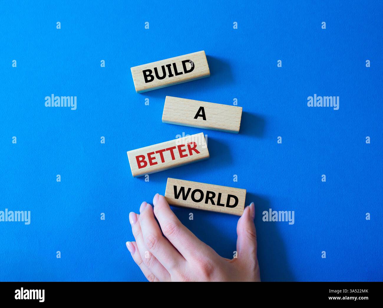Build a better world symbol. Concept words Build a better world on