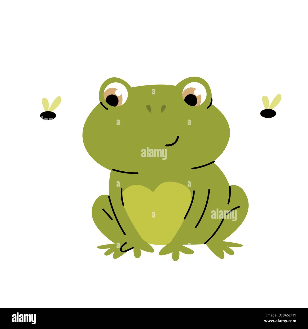 cute green frog. vector illustration of cartoon frog Stock Vector Image ...