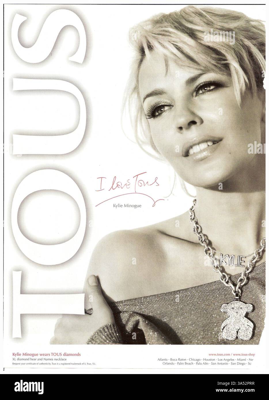 2008 advertisement featuring Kylie Minogue for the jewelry brand TOUS(02)