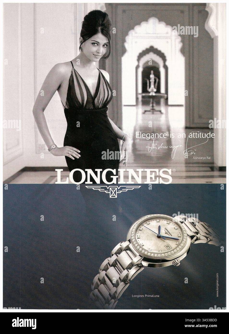 2010 Longines Prima Luna watch, featuring actress Aishwarya Rai print ...