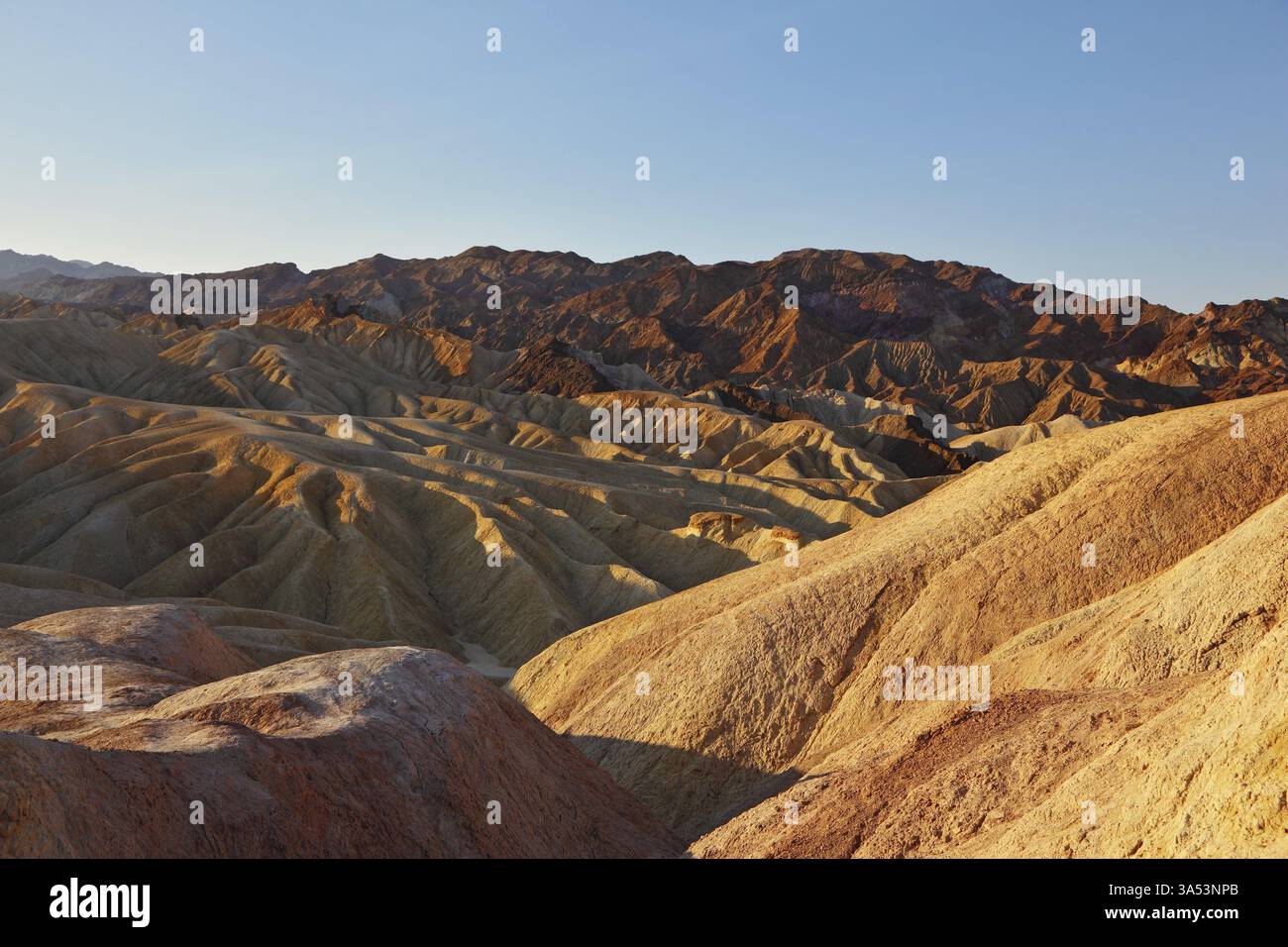 The famous section of Death Valley in California - Zabriskie Point ...