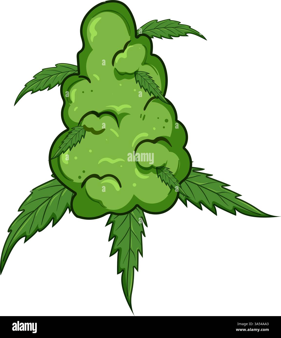 hybrid weed bud cartoon vector illustration Stock Vector Image & Art ...