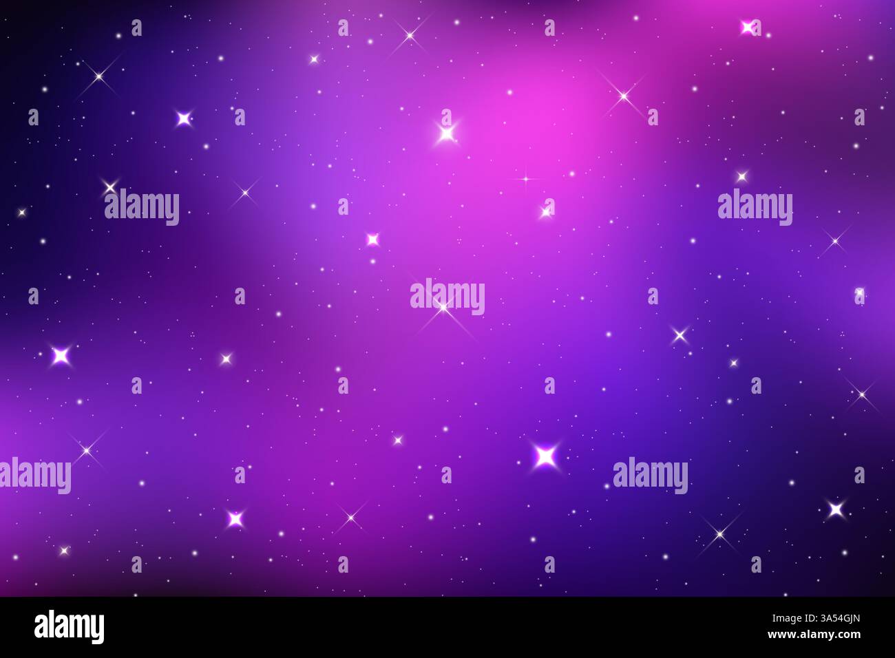 Night sky background. Dark purple starry universe. Vector magic galaxy ...
