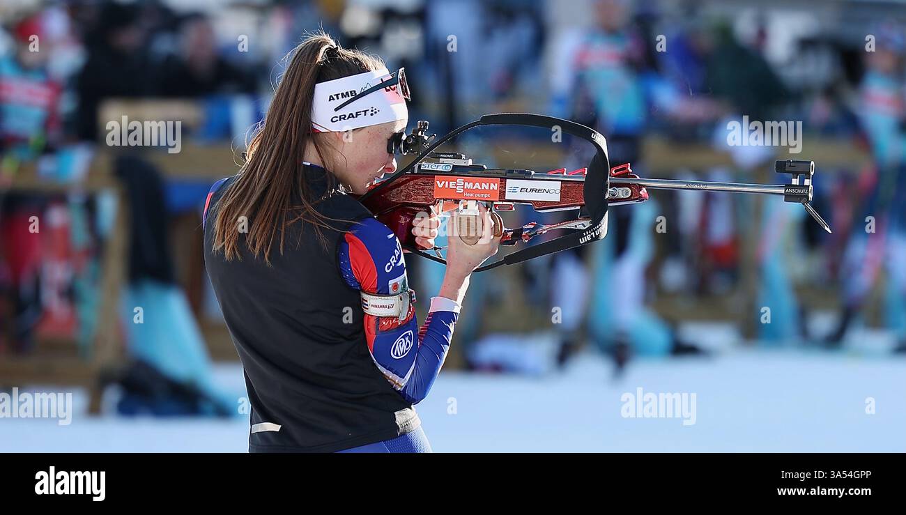 Jeanne Richard of France during training ahead of the BMW IBU World Cup ...
