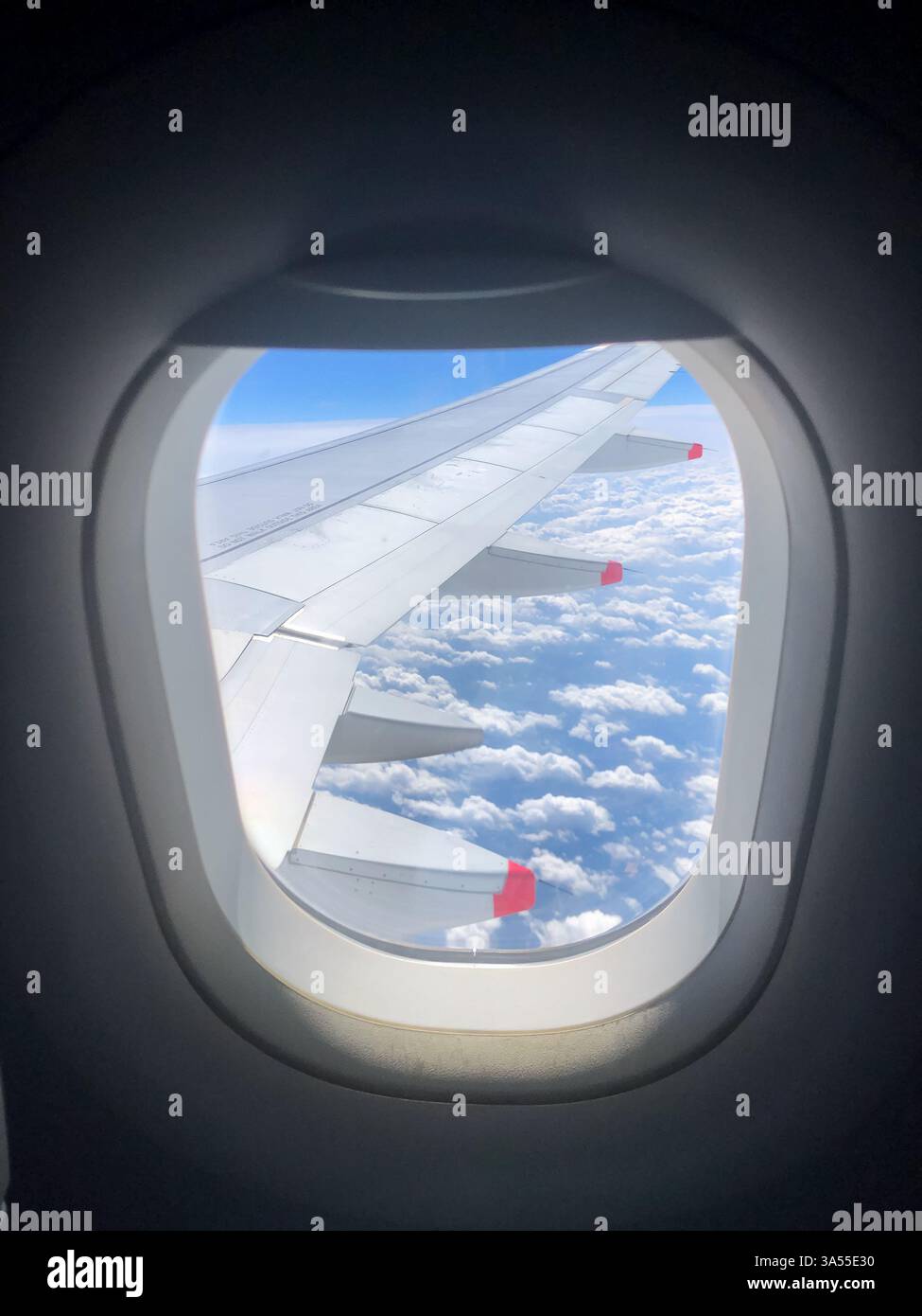 A view from an airplane window in flight Stock Photo - Alamy