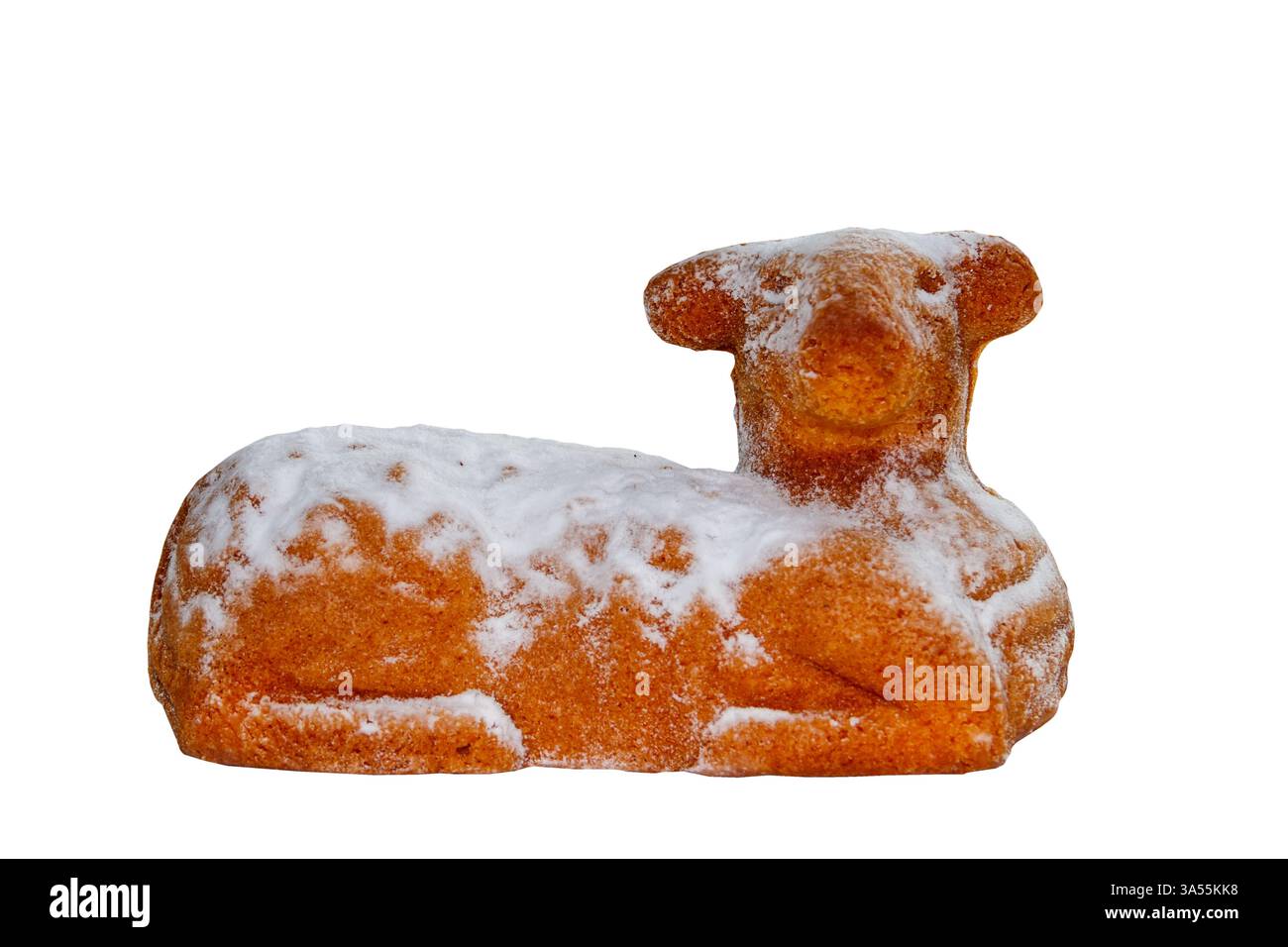 Easter lamb cake isolated on white background Stock Photo