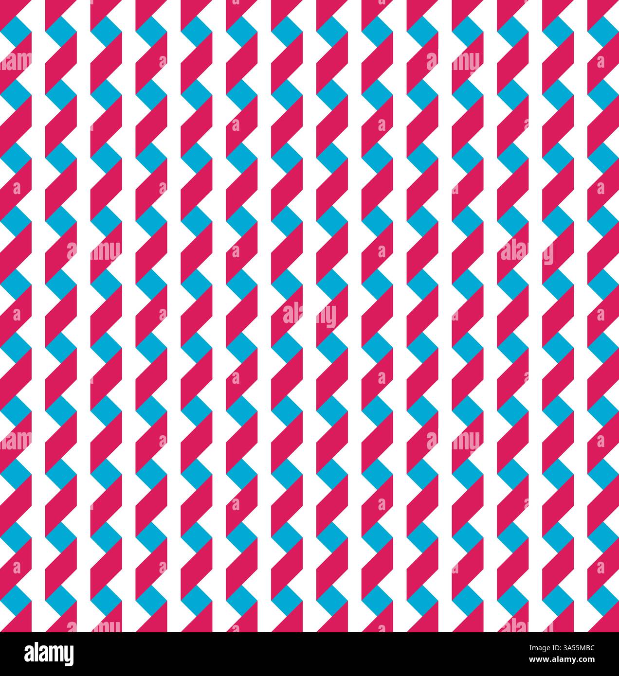 Blue and pink abstract strips seamless pattern Stock Vector