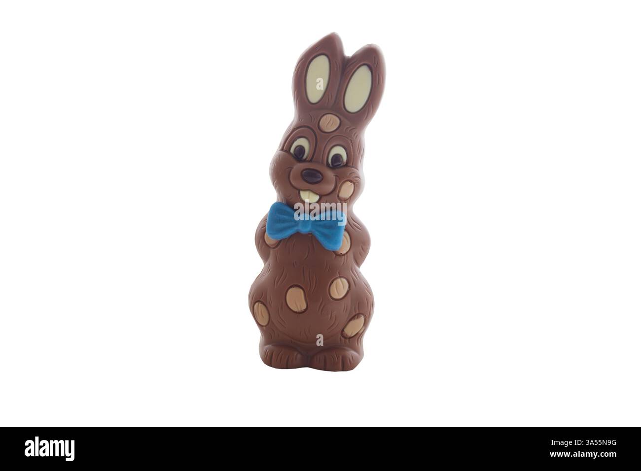 Easter chocolate bunny isolated on white background Stock Photo