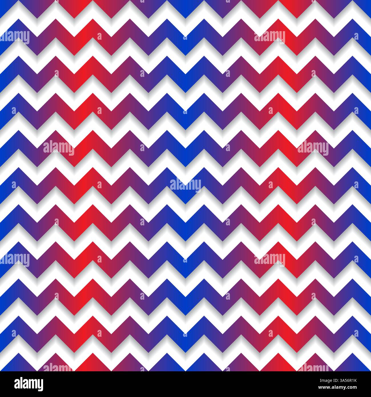 Red and blue gradient contour abstract geometrical seamless pattern background Stock Vector