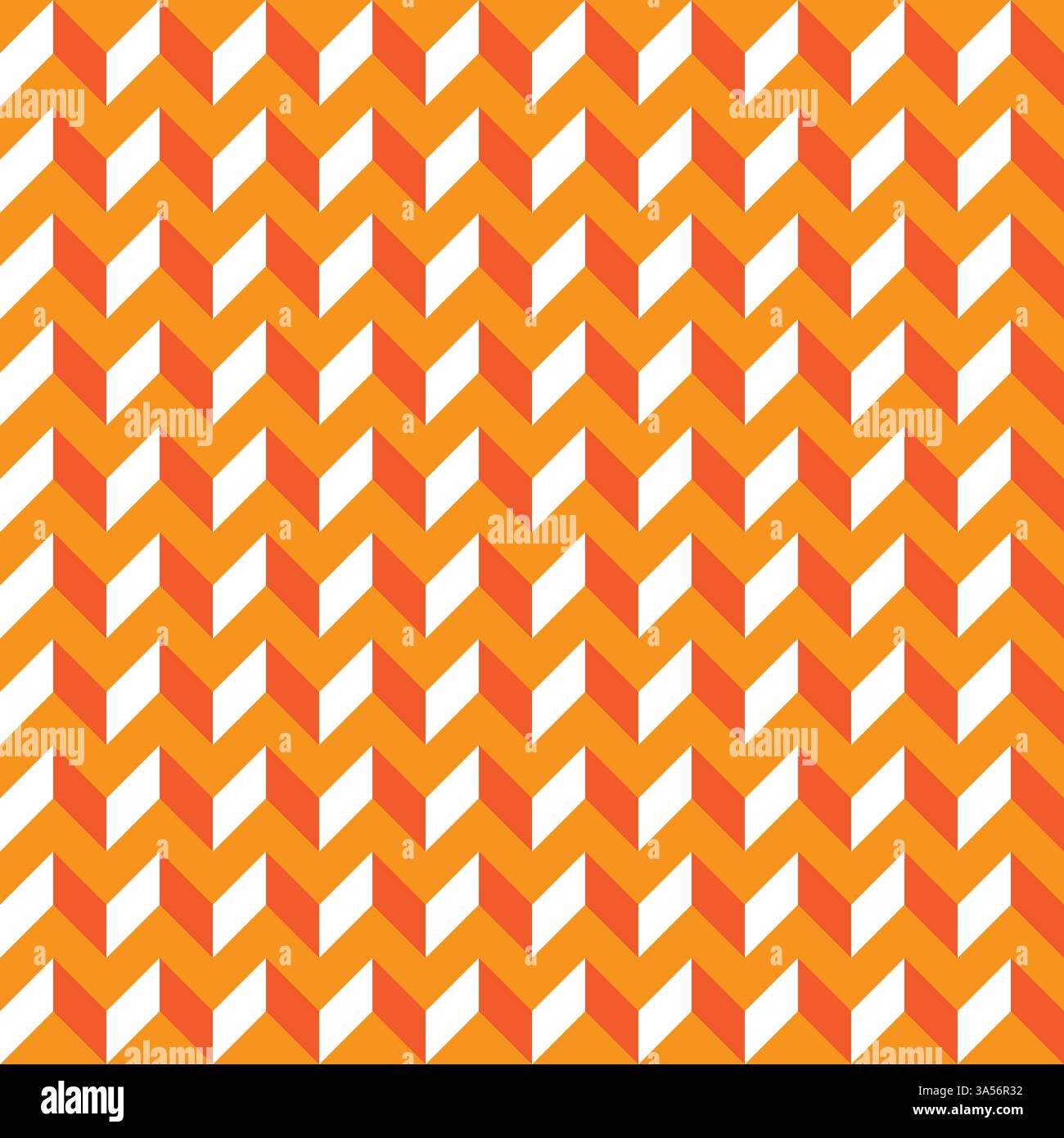 Orange contour abstract geometrical seamless pattern background Stock Vector