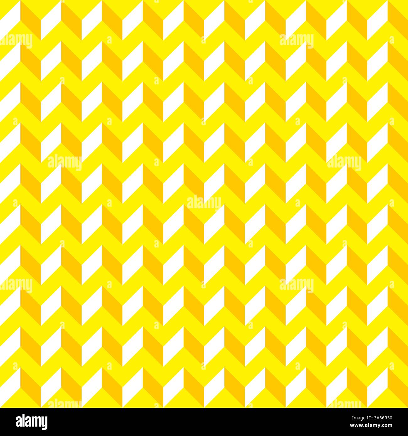 Yellow contour abstract geometrical seamless pattern background Stock Vector