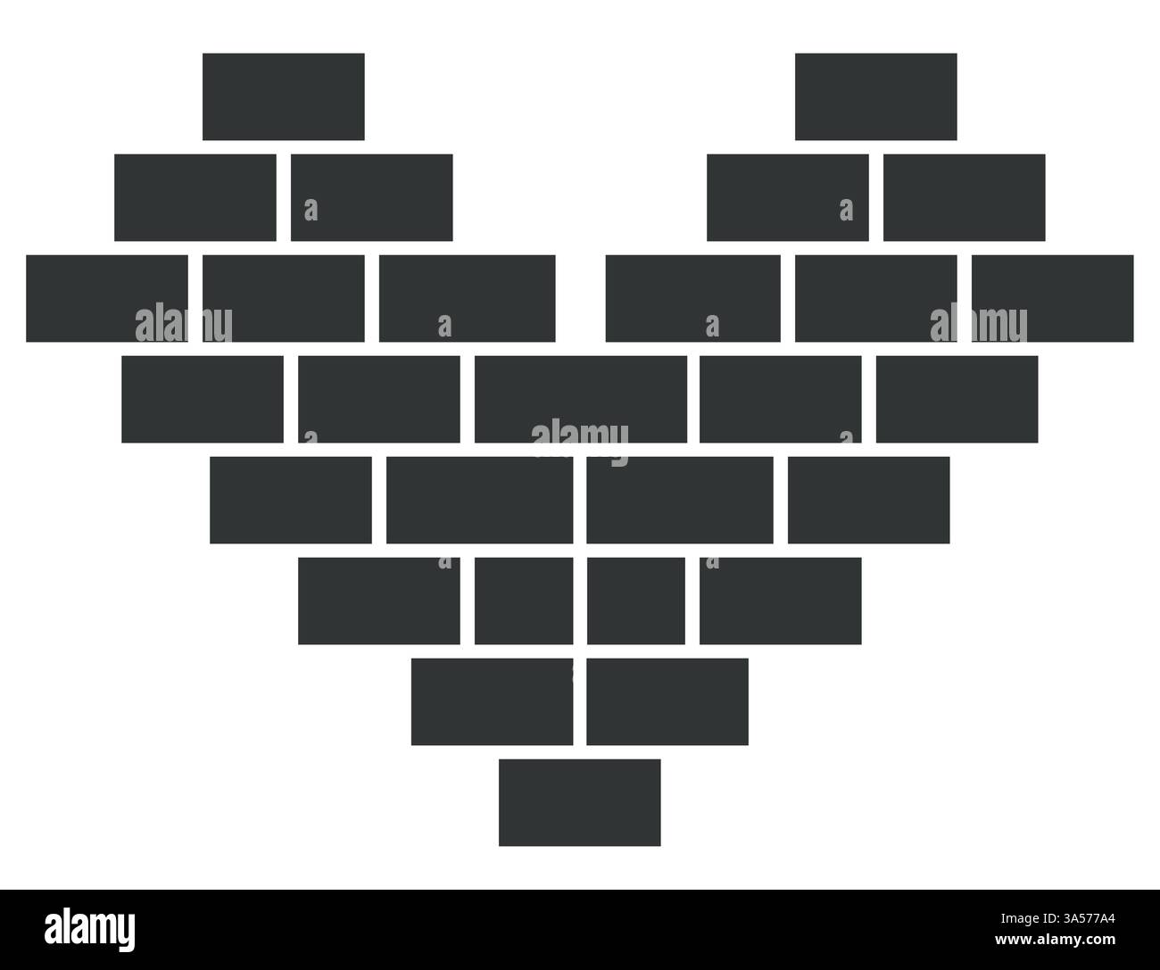 Template composition in shape of heart collage template for photos ...