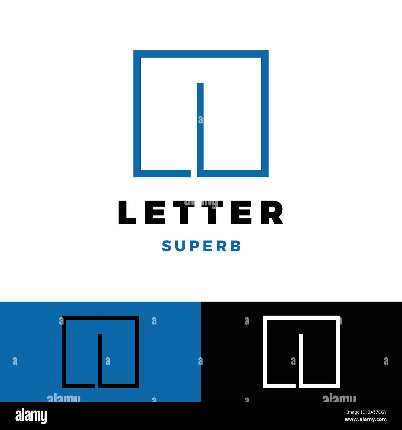 initial letter i square icon logo design template Stock Vector