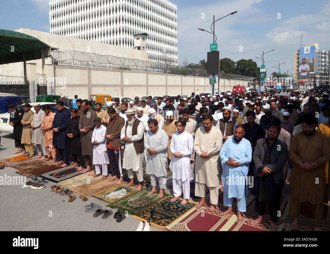 Faithfull Muslims are performing 3rd Friday Prayer of the Holy Month of ...