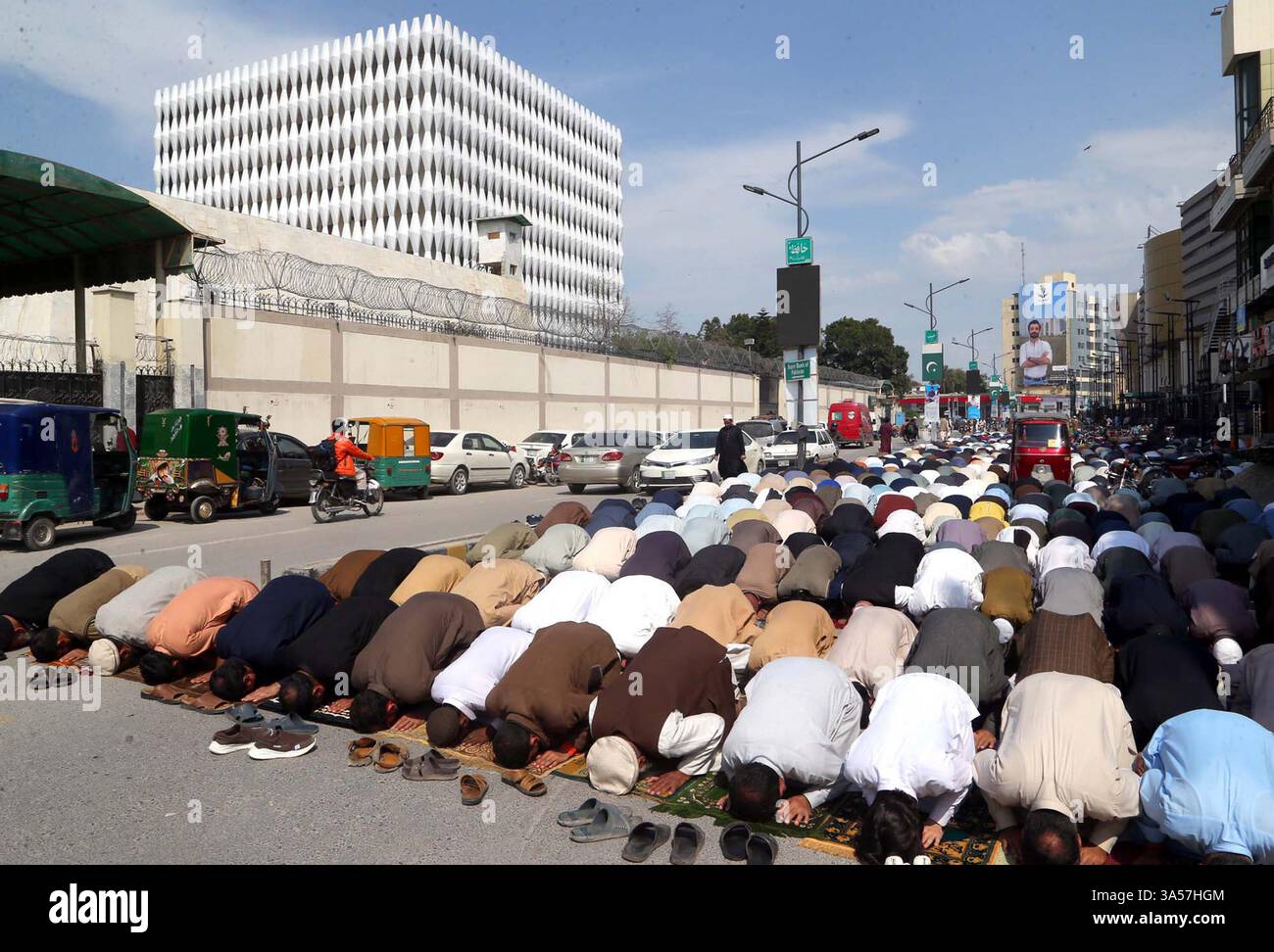 Faithfull Muslims are performing 3rd Friday Prayer of the Holy Month of ...